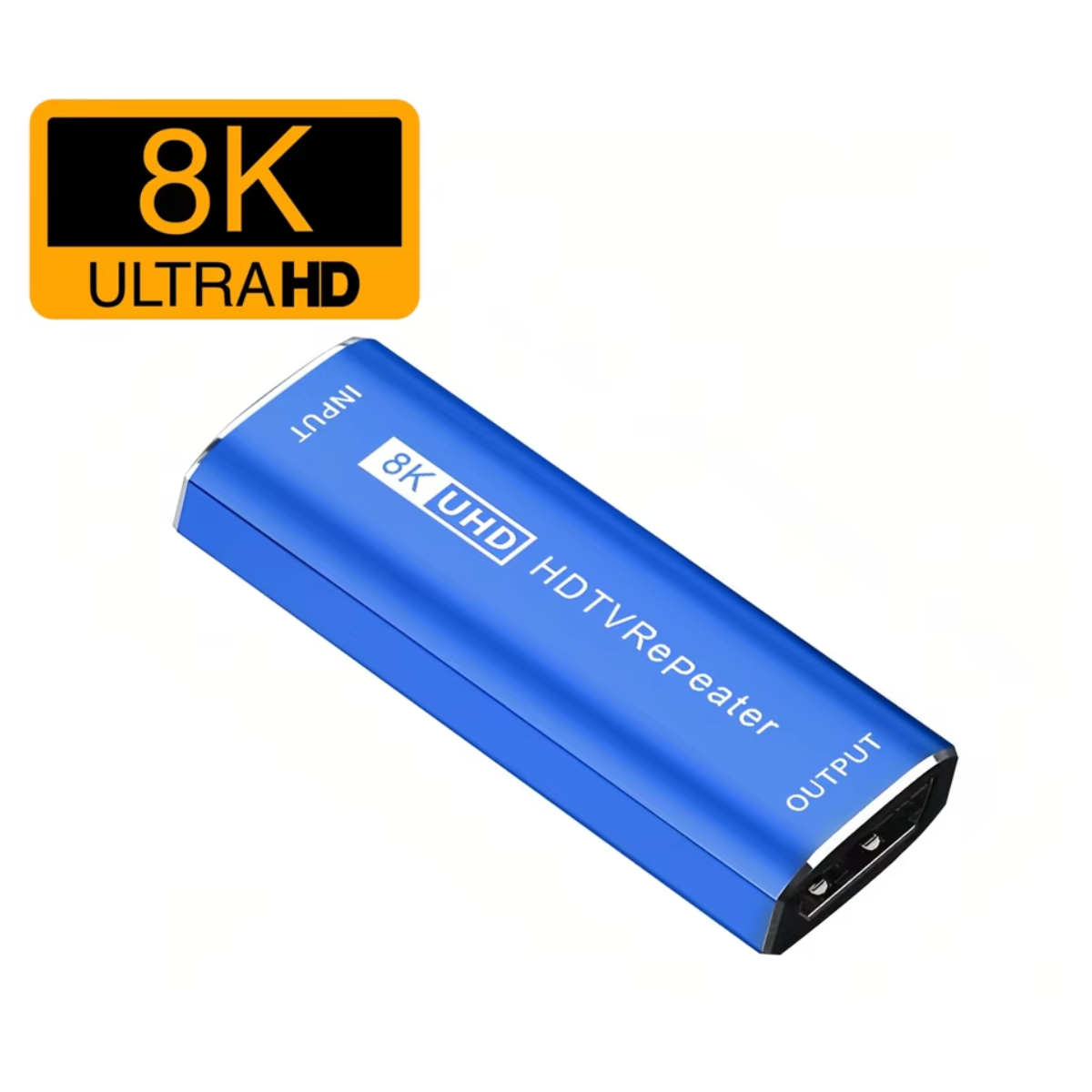 Delmark 8K HDMI Extender Repeater – HDMI 2.1 Signaalversterker tot 30 Meter – Vrouwelijk naar Vrouwelijk Adapter – 8K6@0Hz, 4K@144Hz, 2K@240Hz – Aluminium Behuizing