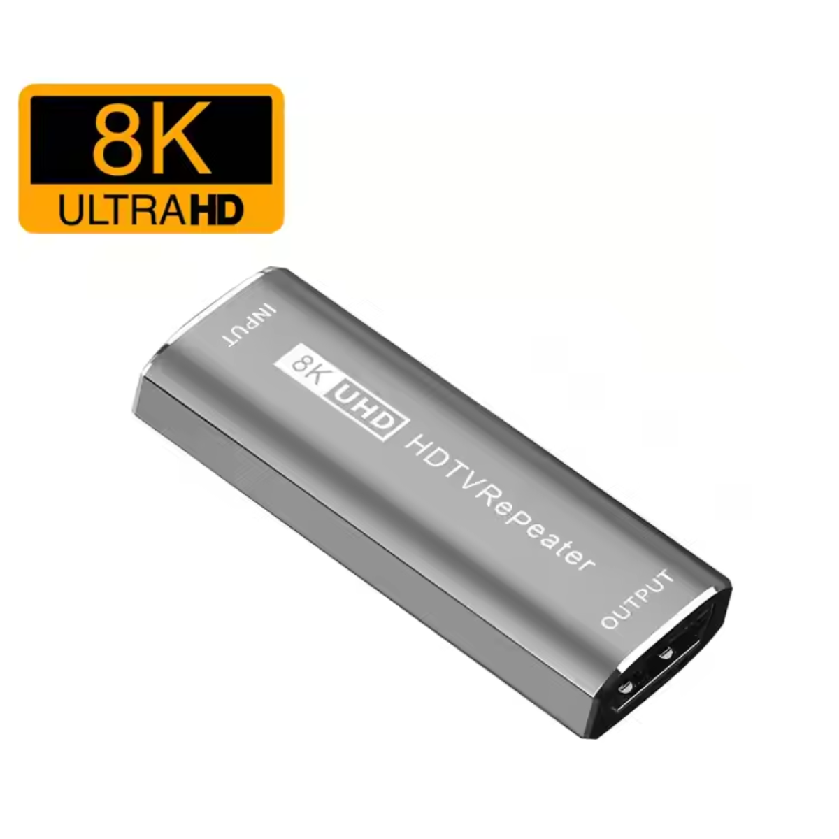 Delmark 8K HDMI Extender Repeater – HDMI 2.1 Signaalversterker tot 30 Meter – Vrouwelijk naar Vrouwelijk Adapter – 8K6@0Hz, 4K@144Hz, 2K@240Hz – Aluminium Behuizing