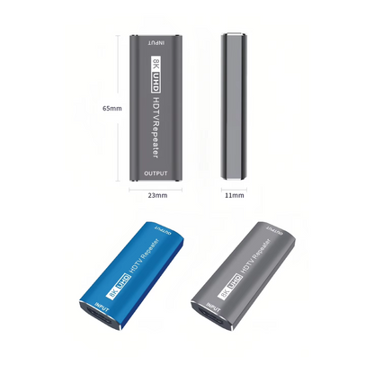 Delmark 8K HDMI Extender Repeater – HDMI 2.1 Signaalversterker tot 30 Meter – Vrouwelijk naar Vrouwelijk Adapter – 8K6@0Hz, 4K@144Hz, 2K@240Hz – Aluminium Behuizing