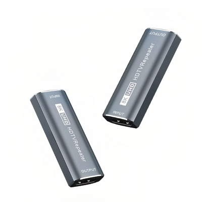 Delmark 8K HDMI Extender Repeater – HDMI 2.1 Signaalversterker tot 30 Meter – Vrouwelijk naar Vrouwelijk Adapter – 8K6@0Hz, 4K@144Hz, 2K@240Hz – Aluminium Behuizing