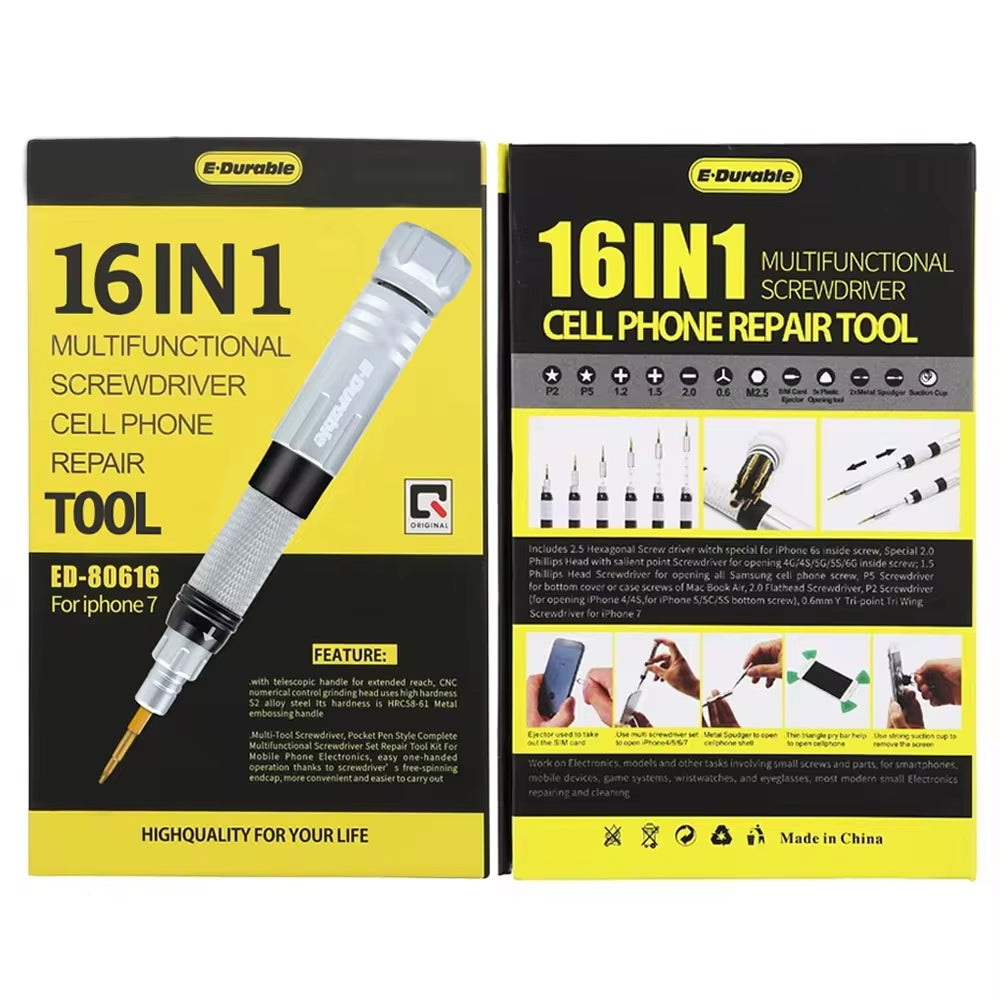 NÖRDIC Professionele reparatieset - Voor Smartphone - Gereedschapset  - 16-in-1 schroevendraaierset