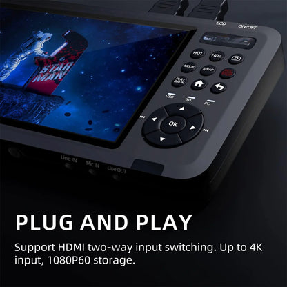 NÖRDIC Standalone Video Capture Box - 7" LCD-scherm