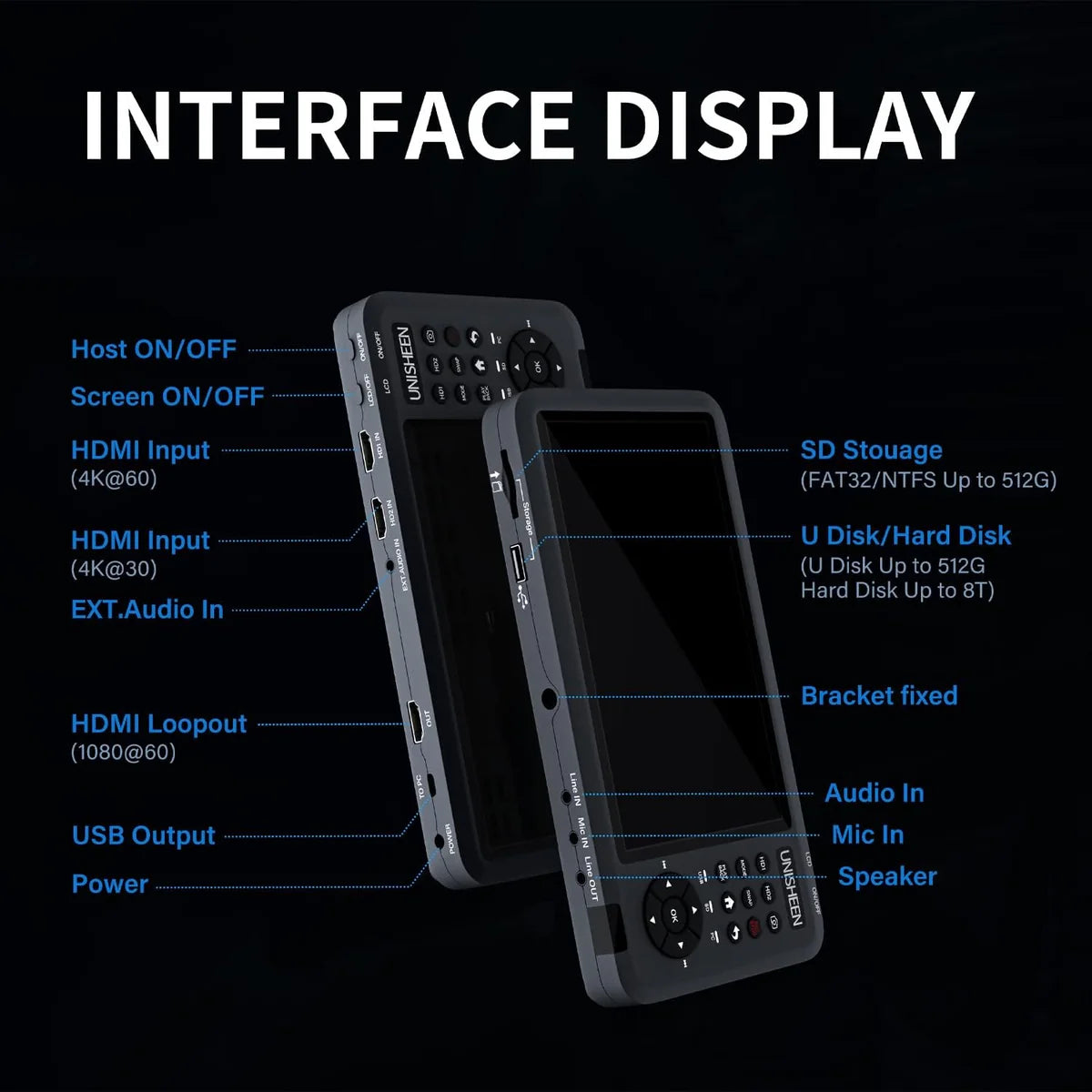 NÖRDIC Standalone Video Capture Box - 7" LCD-scherm