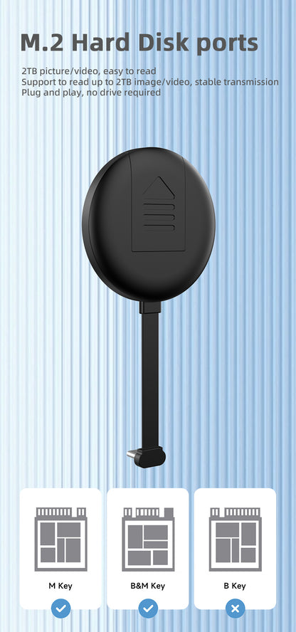 NÖRDIC SSD Enclosure - USB-C 10Gbps - NVMe/SATA 2230 - Suitable for Windows, Mac, Linux, iOS, Android
