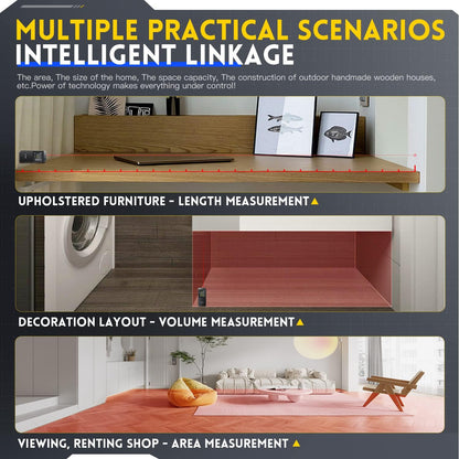 FNIRSI Smart Laser Distance Meter - 40m Range - Bluetooth - Suitable for Smartphone - USB-C Charging