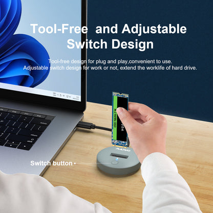 Maiwo Docking Station Laptop - USB C 3.2 - NVMe/SATA M.2 SSD - 10Gbps - Geschikt voor PC, Smartphone, Tablet, Playstation & Xbox