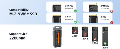 Externe behuizing voor M.2 drives, USB 3.1, backlight, aluminium Externe behuizing voor M.2 drives, USB 3.1, backlight, aluminium