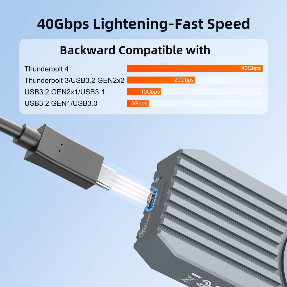 MAIWO Externe Behuizing - USB C 4.0 - M.2 NVMe SSD 2280 - 40Gbps - Ges MAIWO Externe Behuizing - USB C 4.0 - M.2 NVMe SSD 2280 - 40Gbps - Ges