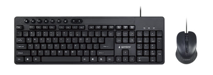 Gembird Toetsenbord en Muis - Stille Toetsenbord - Multimediaknoppen - QWERTY