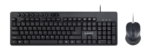 Gembird Toetsenbord en Muis - Stille Toetsenbord - Multimediaknoppen - QWERTY