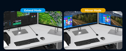 NÖRDIC KVM Switch - HDMI 2.1 - DisplayPort 1.4 - 8K60Hz/4K120Hz - 2 PC’s delen 4x USB-A 3.1 - 2 Externe Schermen