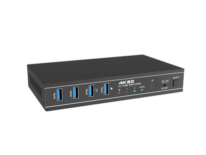Nördic 2 naar 1 KVM Switch - USB-C en HDMI - Geschikt voor laptop en PC combinatie - 4K60Hz