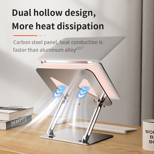 NÖRDIC Height-adjustable laptop stand - 17 inch - Ergonomic - Notebook - Silver