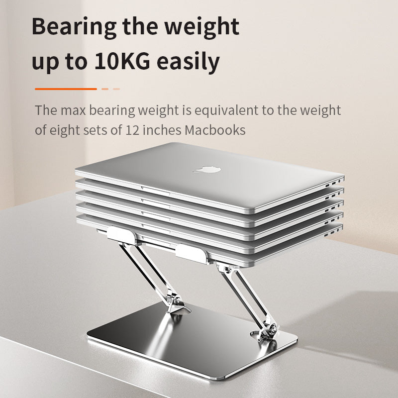 NÖRDIC In hoogte verstelbare laptopstandaard - 17 inch -Ergonomisch - Notebook - Zilver