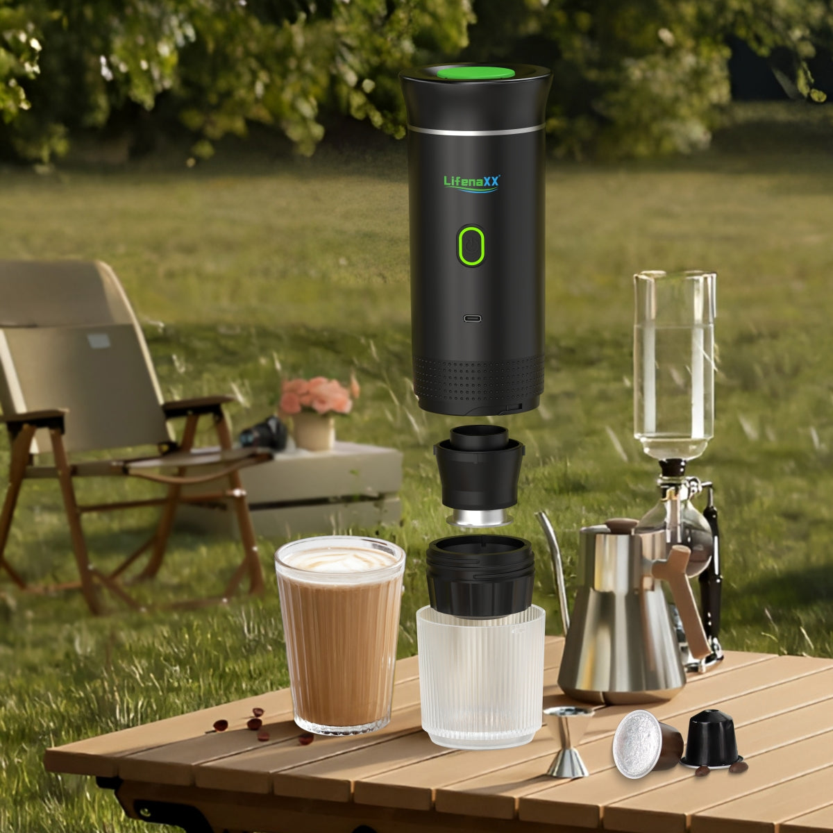 Lifenaxx To Go LX-060 Espressomachine Zwart