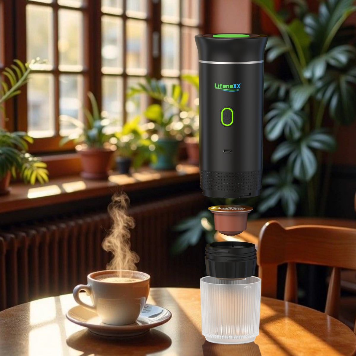 Lifenaxx To Go LX-060 Espressomachine Zwart