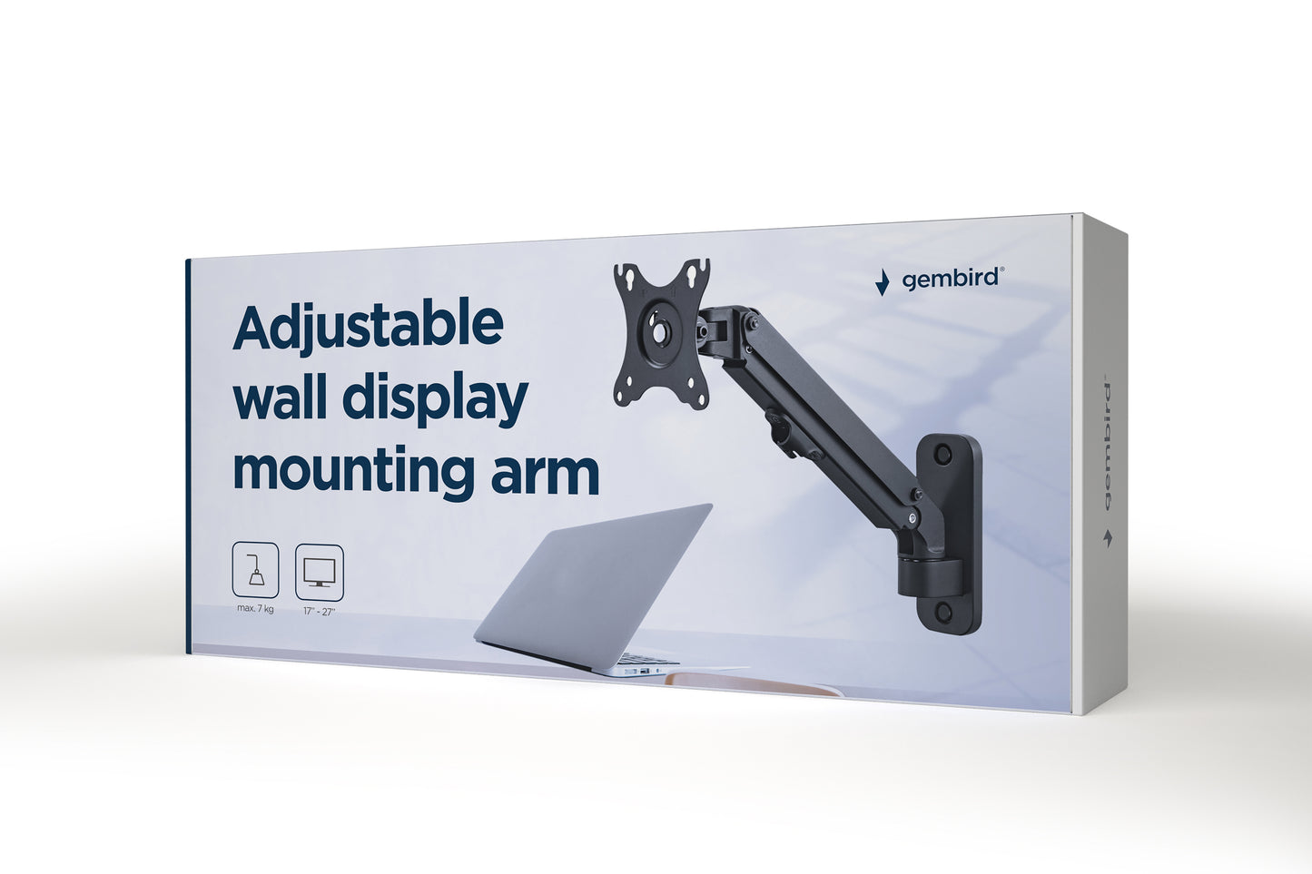 Gembird Muurbeugel - Draai- en Kantelbaar - 1 Scherm - 17 - 27 Inch - Tot 7 kg - TV Beugel