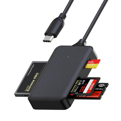 Nördic CRD-055 USB-C Card Reader – 4-in-1 - CF, SD, MicroSD and MS