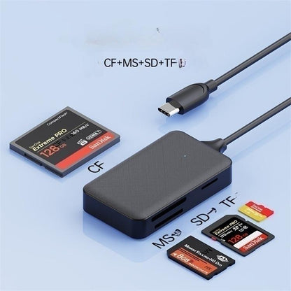 Nördic CRD-055 USB-C Card Reader – 4-in-1 - CF, SD, MicroSD and MS
