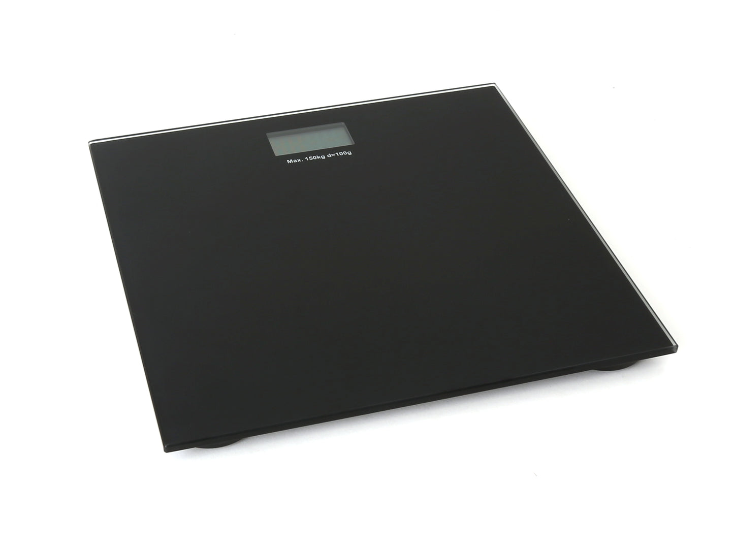 Omega OBSB Personenweegschaal - 28x26cm - Weegschaal met LCD Display - Tot 180 kg - Zwart