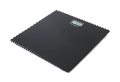 Omega OBSB Personenweegschaal - 28x26cm - Weegschaal met LCD Display - Tot 180 kg - Zwart