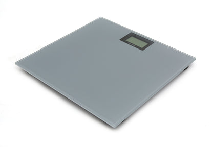 Omega OBSGR Personenweegschaal - 28x26cm - Weegschaal met LCD Display - Tot 180 kg - Grijs