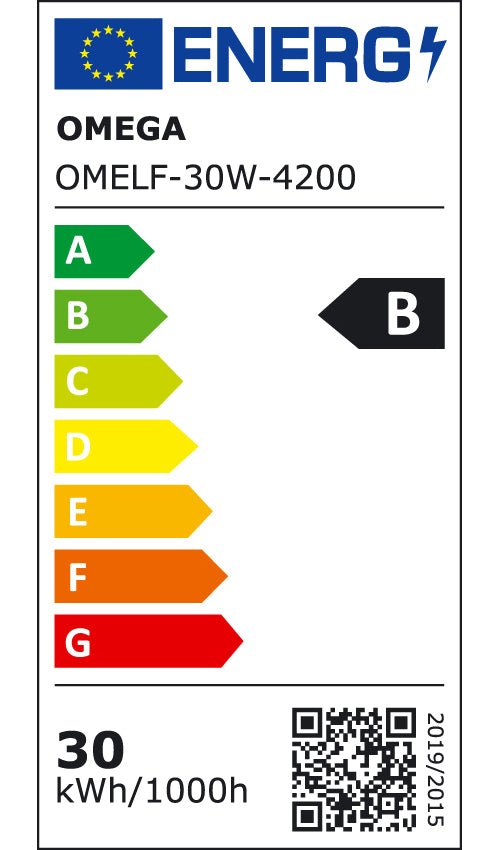 OMEGA LED Bouwlamp 30W Buiten – Floodlight 4000K Neutraal Wit – 2400 Lumen – Waterdicht – Schijnwerper LED 220-240V