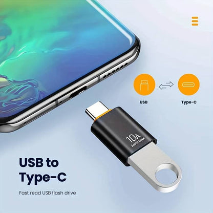 NÖRDIC OTG-C31 USB-A Vrouwelijk naar USB-C Mannelijk Adapter - USB 3.1 OTG - Oranje