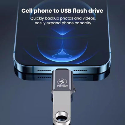 NÖRDIC OTG-LGNG1 USB-A Vrouwelijk naar Lightning Mannelijk Adapter - USB 3.1 OTG - Zilver
