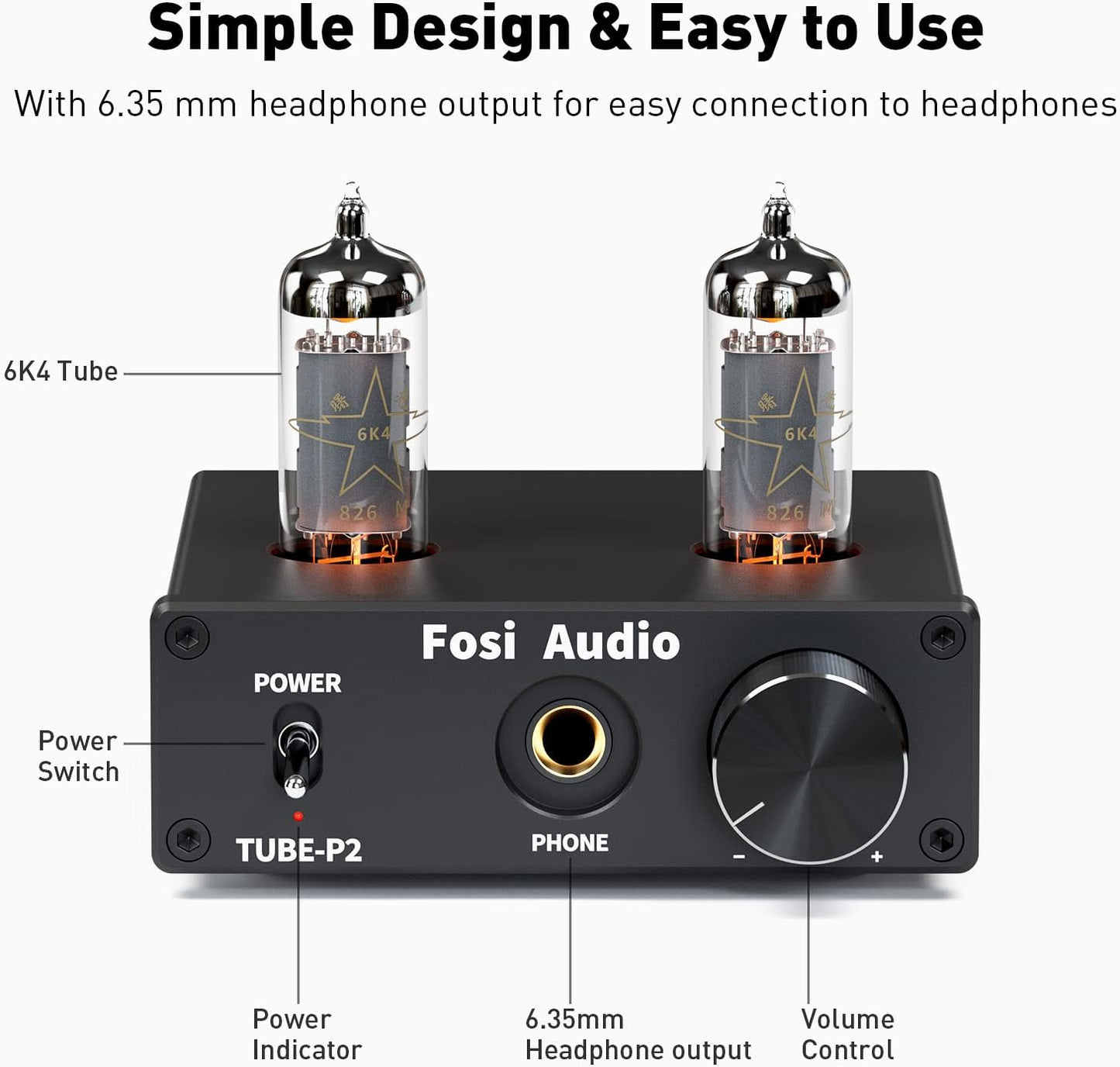 Fosi Audio Interface - Headphone Amplifier - Hifi Stereo Set - Suitable for MP3, Headset, Smartphone, Laptop &amp; Tablet
