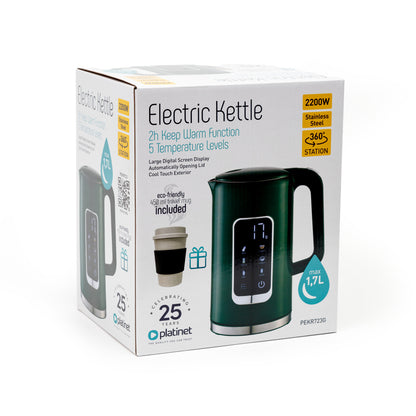 Platinet PEKR723G Kettle - With Display - Keep Warm Function with Memory - 1.7L - Green