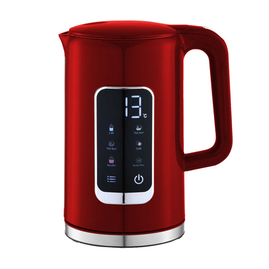 Platinet PEKR723R Waterkoker - Met Display - Warmhoud functie met Geheugen - 1.7L - Rood