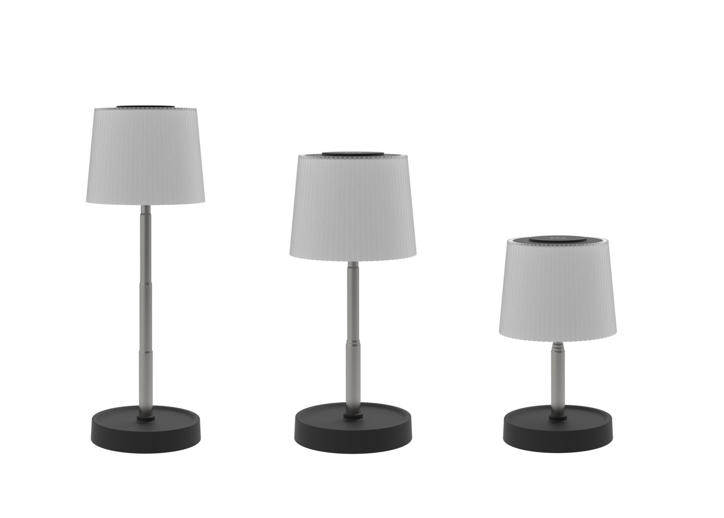 Platinet LED Tafellamp – 3 Lichtkleuren – Verstelbare Hoogte – USB Oplaadbaar – Wit