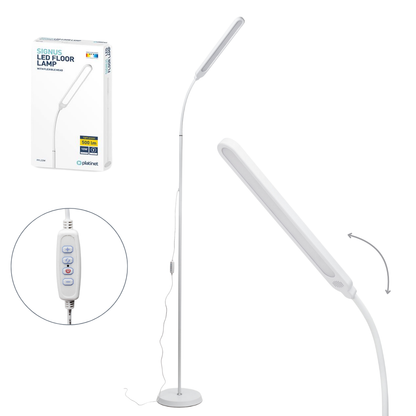 Platinet Signus LED Vloerlamp - Staanlamp Woonkamer - Lamp Slaapkamer - Dimbaar - 150cm