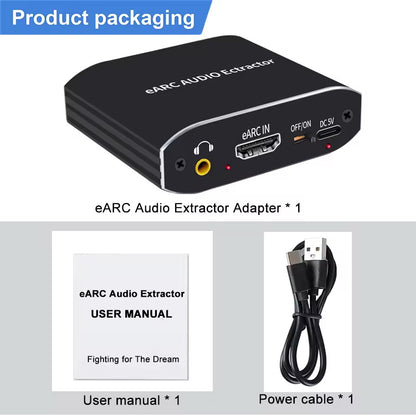 NÖRDIC SGM-236 HDMI 2.1 Audio Extractor - eARC/ARC - 7.1 Audio - Dolby Atmos, Coaxial, S/PDIF, AUX