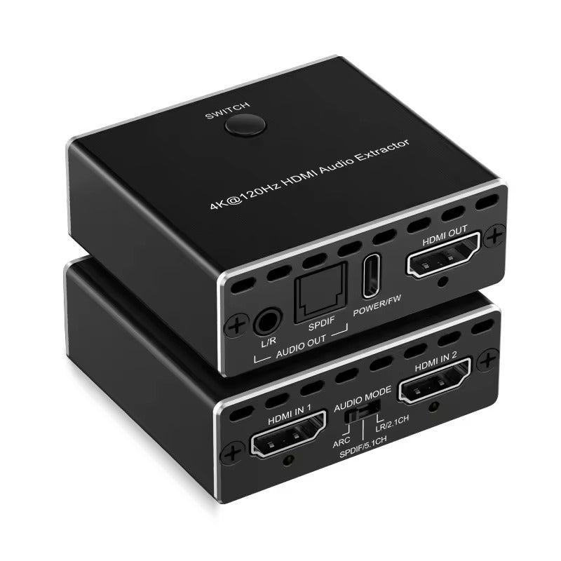 NÖRDIC SGM-237 HDMI 2.1 Switch - Audio Extractor - 8K60Hz, 4K120Hz - 3.5mm Jack AUX - Optical SPDIF