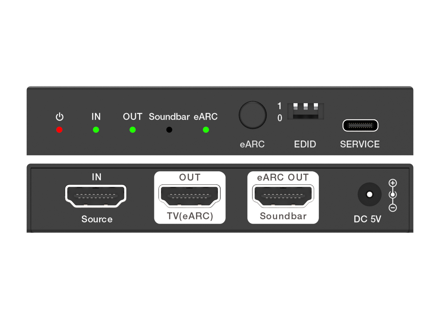 NÖRDIC HDMI 2.1 Audio Extractor - eARC/ARC - Suitable for Soundbar - 8K60Hz, 4K120Hz - 1080P - 48Gbps