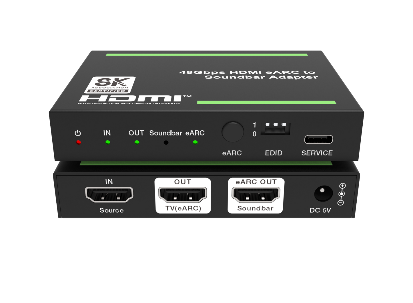 NÖRDIC HDMI 2.1 Audio Extractor - eARC/ARC - Suitable for Soundbar - 8K60Hz, 4K120Hz - 1080P - 48Gbps