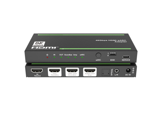 NÖRDIC HDMI 2.1 Switch - eARC/ARC - 4K@60Hz - 4K & 8K Premium Kwaliteit - Geschikt voor Soundbar & Versterker