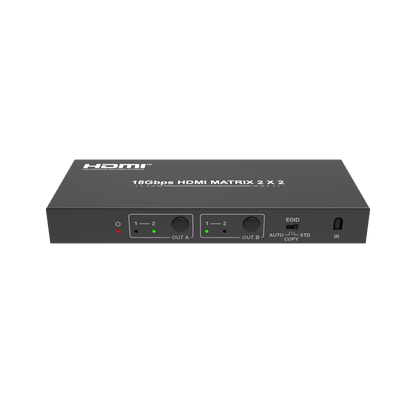 NÖRDIC HDMI Matrix Switch - 4K60Hz - 18Gbps - 2 In 2 Out - Optical Audio Extractor - HDCP2.2