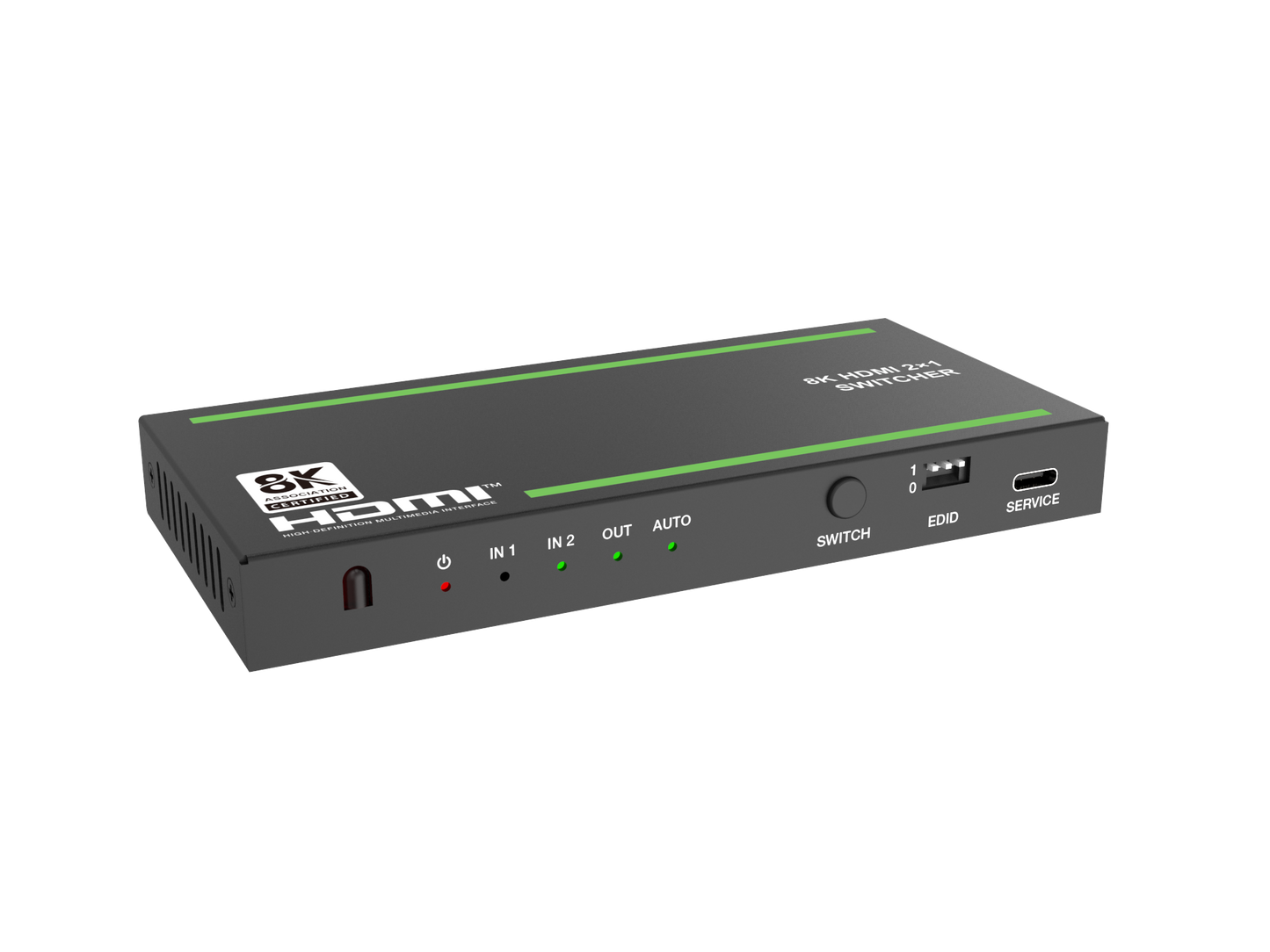 NÖRDIC HDMI 2.1 Switch - HDMI Switch 8K - 2 to 1 - 8K60Hz 4K120Hz - HDMI Audio Extractor