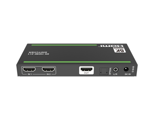 NÖRDIC HDMI 2.1 Switch - HDMI Switch 8K - 2 to 1 - 8K60Hz 4K120Hz - HDMI Audio Extractor