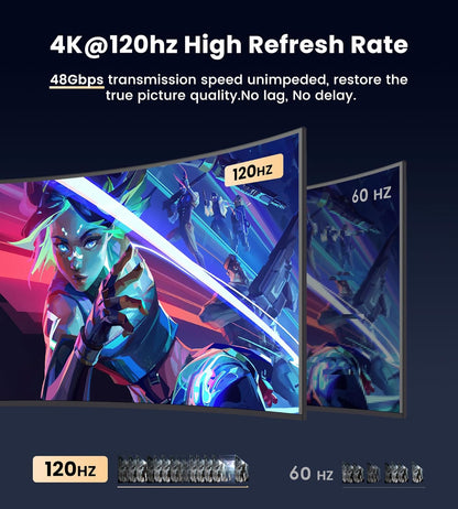 NÖRDIC 4K HDMI 2.1 Splitter 1 in 4 out - 8K60Hz, 4K120Hz - Ultra HD Audio Extractor - PC, Laptop &amp; Gaming