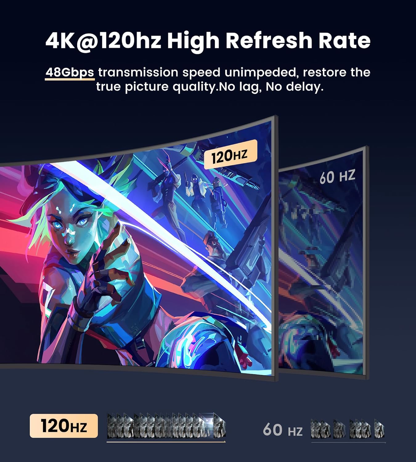 NÖRDIC 4K HDMI 2.1 Splitter 1 in 2 uit - 8K60Hz, 4K120Hz - Ultra HD Audio Extractor - PC, Laptop & Gaming