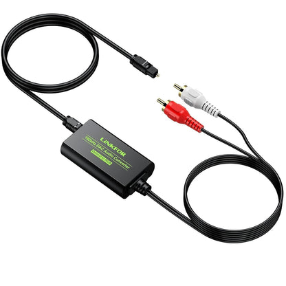 NÖRDIC Converter Digitaal naar Analoog RCA - Geschikt voor PlayStation PS4/PS5, Xbox Serie X, TV, PC & Laptop