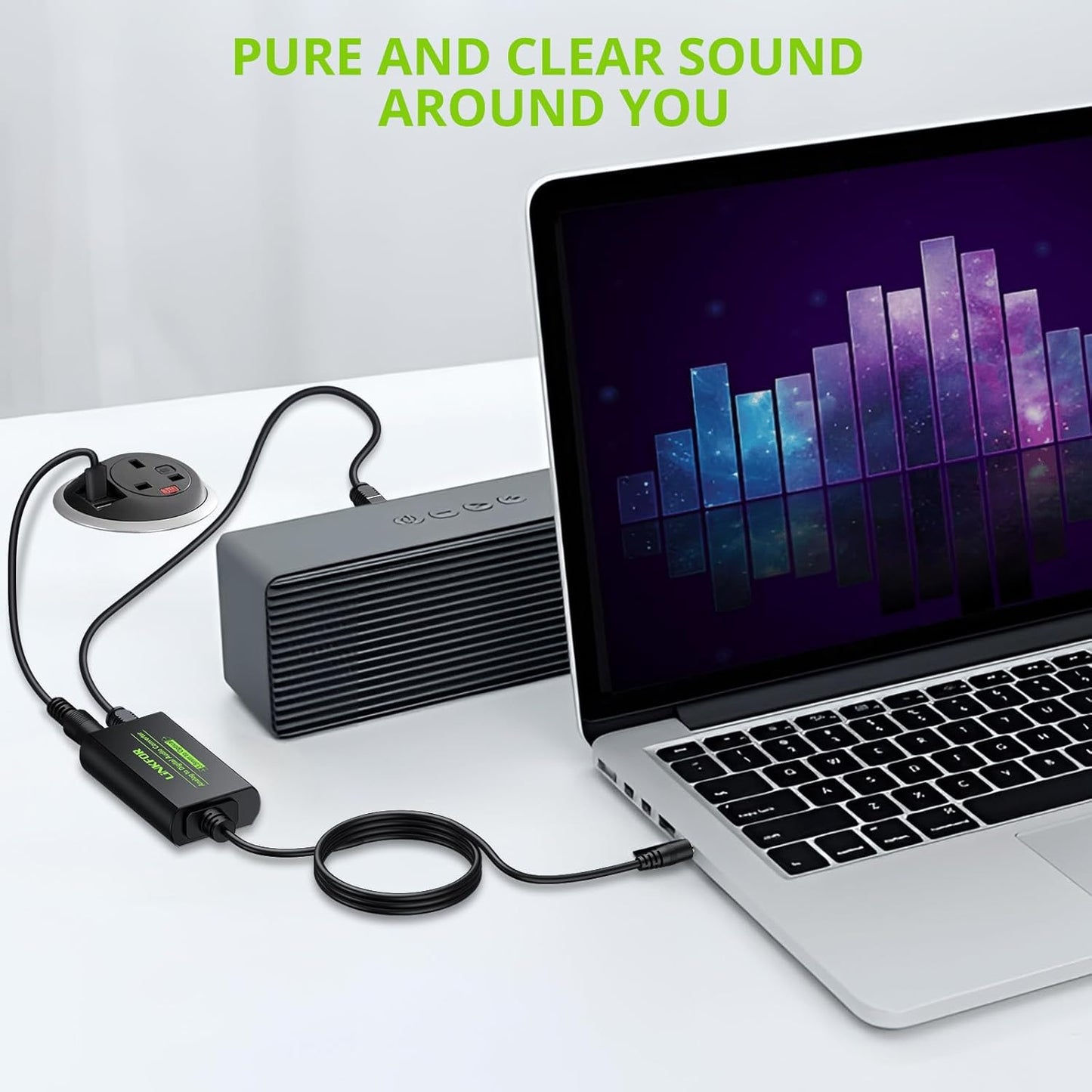 NÖRDIC Converter Analoog naar Digitaal - Geschikt voor Laptop, PC, Smartphone, Tablet & Soundbar