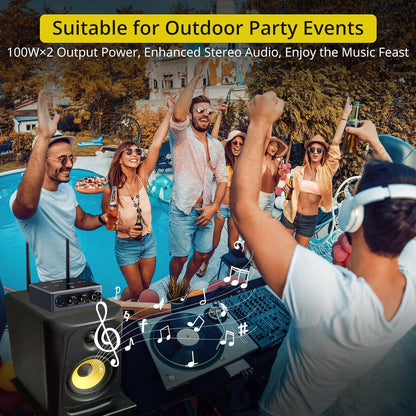 NÖRDIC Bluetooth 5.2 Hi-Fi versterker 192kHz/24Bit 2x100W