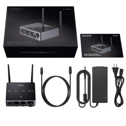 NÖRDIC Bluetooth 5.2 Hi-Fi versterker 192kHz/24Bit 2x100W