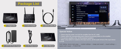 NÖRDIC Bluetooth 5.2 Hi-Fi versterker 192kHz/24Bit 2x100W