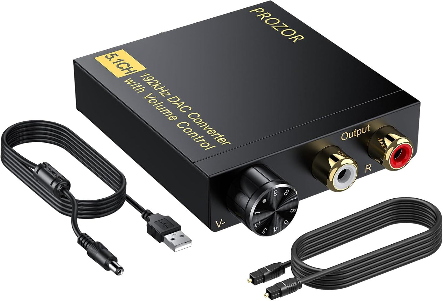NÖRDIC 5.1CH Digitale Naar Analoge DAC - Coaxiaal/Toslink Naar RCA - 192kHz Converter - Ondersteunt DTS & Dolby AC3